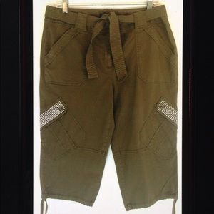 Inc International Concepts Womens Tie Waist Culotte Pants White Size 8